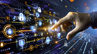 信息安全图背景与软件开发应用